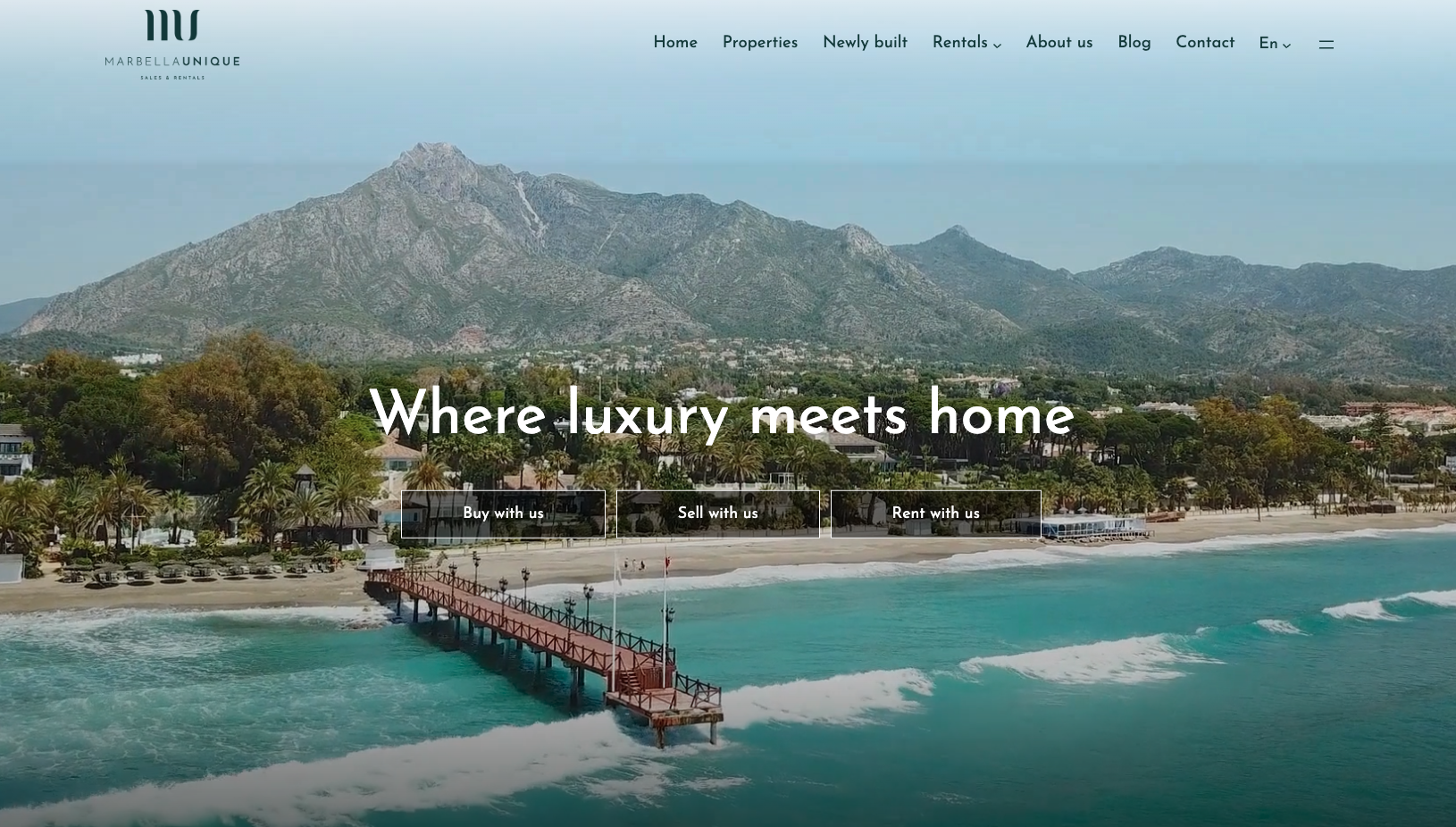 Captura de la web de Marbella Unique