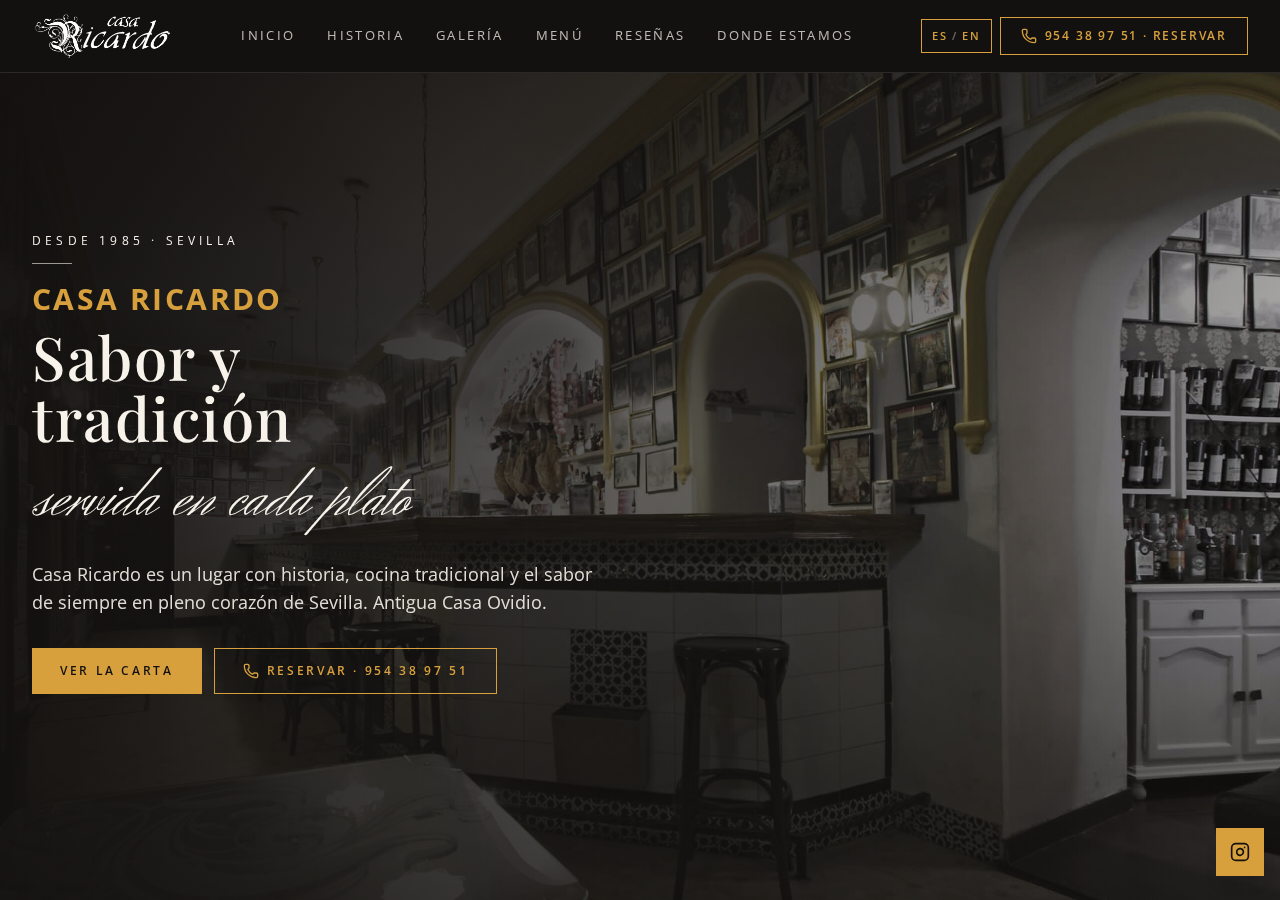 Captura de la web de Casa Ricardo