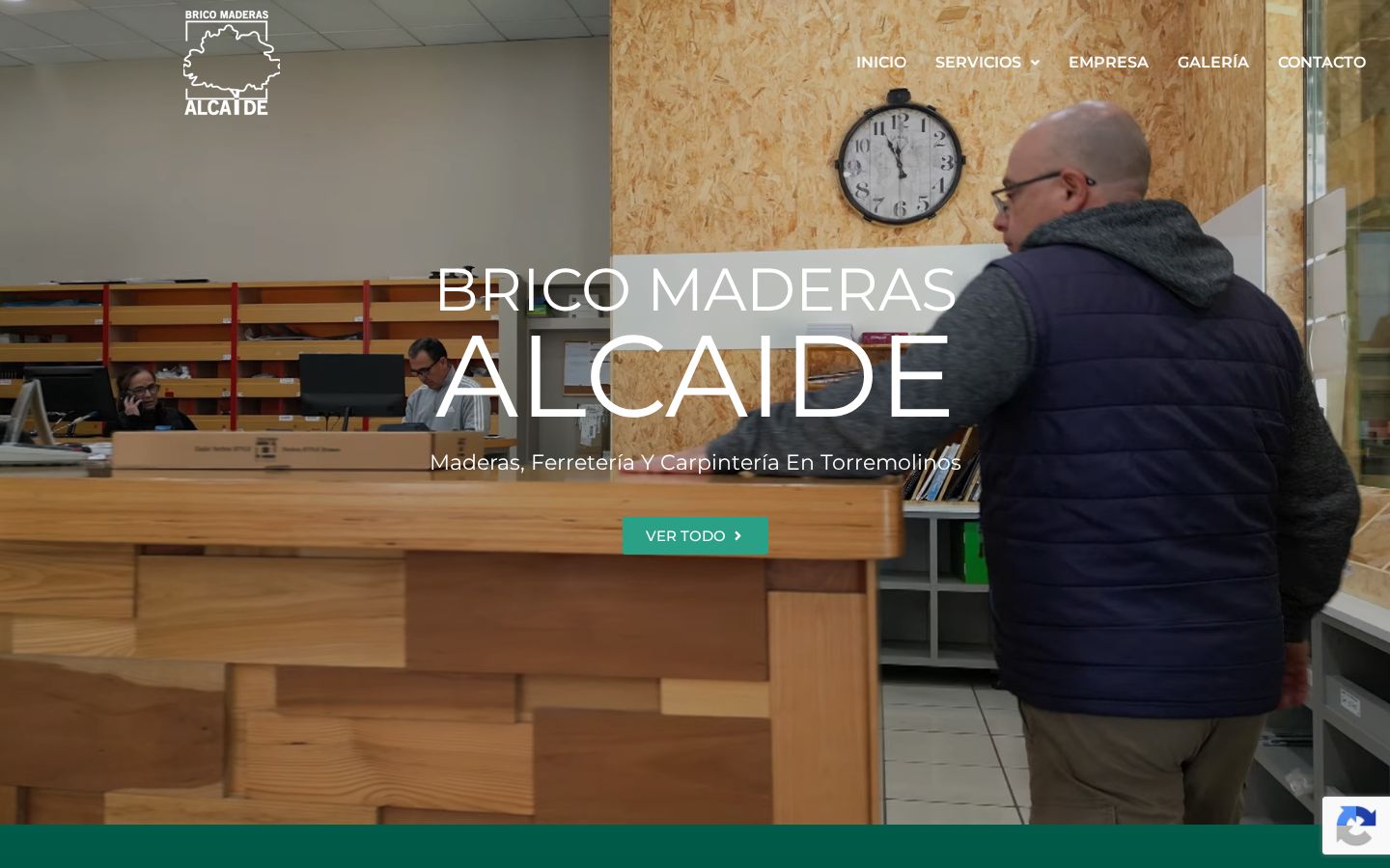 Captura de la web de Brico Maderas Alcaide