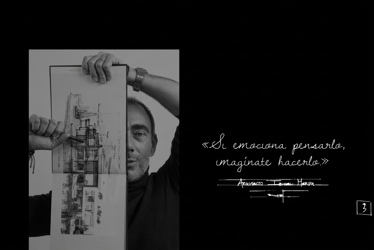 Captura de la web de Ismael Mérida Arquitectos
